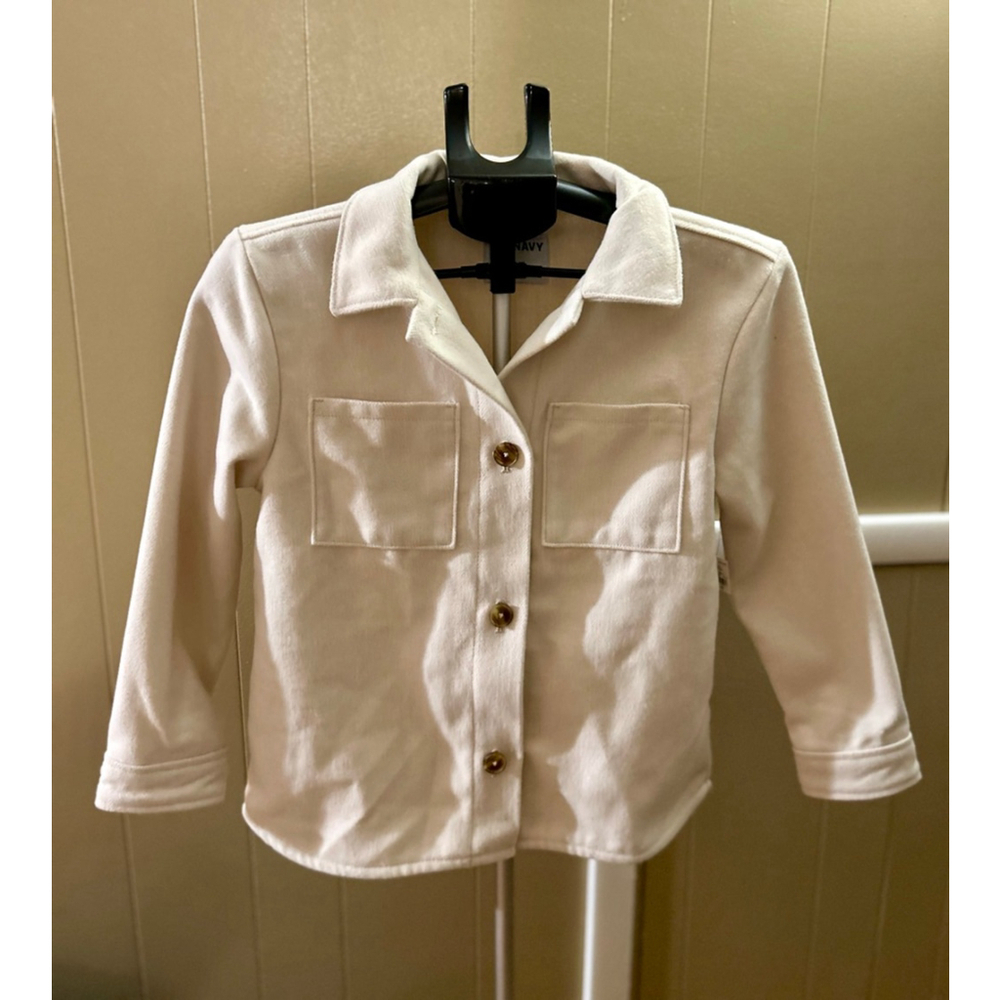 Old Navy Beige Girl’s Button-Up Shackle Jacket Size L (10-12)